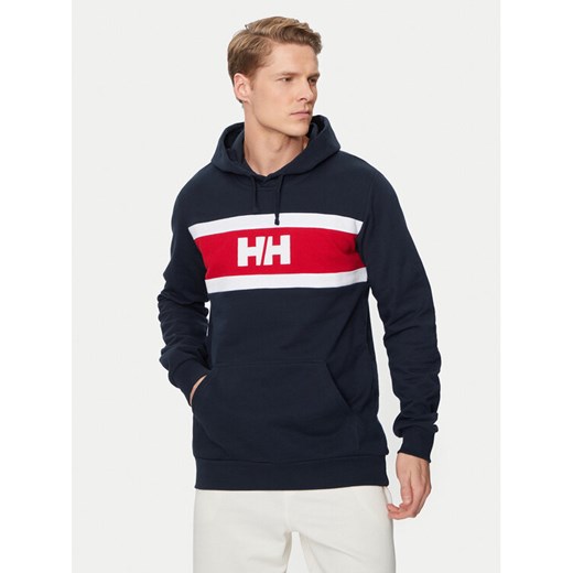 Helly Hansen Bluza Salt Cotton Hoodie 34474 Granatowy Regular Fit ze sklepu MODIVO w kategorii Bluzy męskie - zdjęcie 182635893