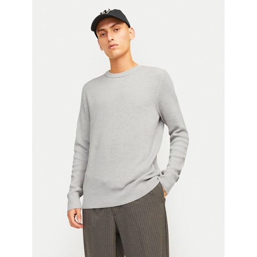 Jack&Jones Sweter Perfect 12257771 Szary Regular Fit ze sklepu MODIVO w kategorii Swetry męskie - zdjęcie 182635952