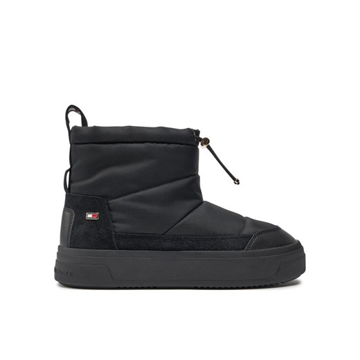 Tommy Hilfiger Śniegowce Flag Nylon Mini Snowboot FW0FW08334 Czarny ze sklepu MODIVO w kategorii Śniegowce damskie - zdjęcie 182636054