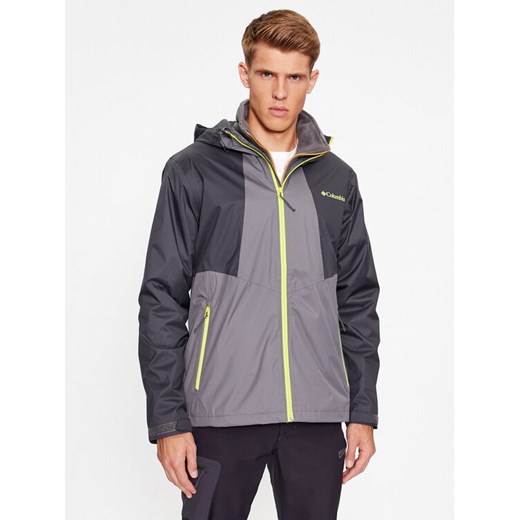 Columbia Kurtka przeciwdeszczowa Inner Limits™ II Jacket Szary Regular Fit ze sklepu MODIVO w kategorii Kurtki męskie - zdjęcie 182636111