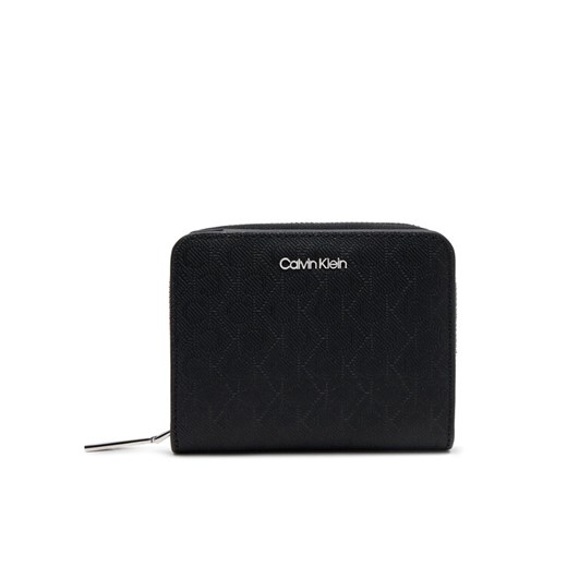 Calvin Klein Mały Portfel Damski Ck Must Medium Zip Around_Mono K60K612942 Czarny ze sklepu MODIVO w kategorii Portfele damskie - zdjęcie 182636123