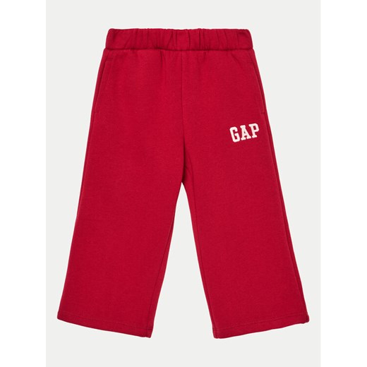 Gap Spodnie dresowe 626265-01 Czerwony Wide Leg ze sklepu MODIVO w kategorii Spodnie chłopięce - zdjęcie 182636164