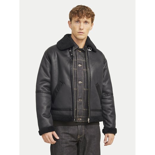 Jack&Jones Kurtka z imitacji skóry Cole Aviator 12261819 Czarny Regular Fit ze sklepu MODIVO w kategorii Kurtki męskie - zdjęcie 182636191