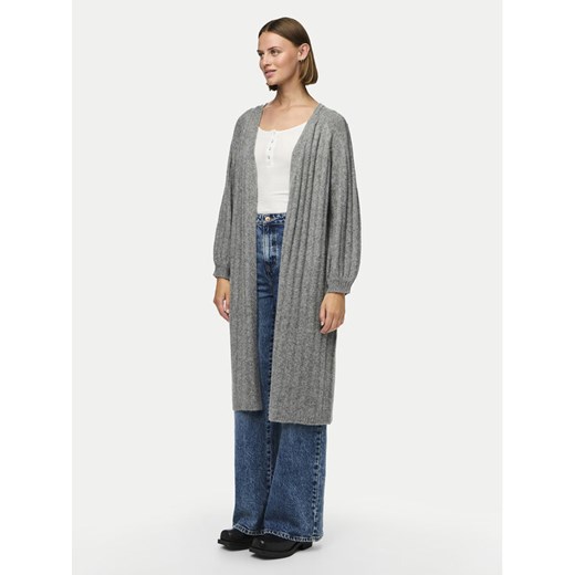 Pieces Kardigan Maggy 17150959 Szary Loose Fit ze sklepu MODIVO w kategorii Swetry damskie - zdjęcie 182636202