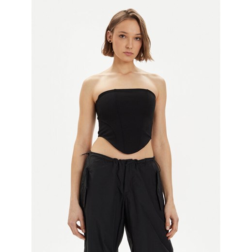 Gina Tricot Top 21293 Czarny Slim Fit ze sklepu MODIVO w kategorii Bluzki damskie - zdjęcie 182636203