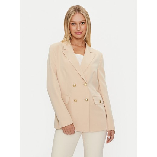 Guess Marynarka Fiona W4YN54 WFWX2 Beżowy Regular Fit ze sklepu MODIVO w kategorii Marynarki damskie - zdjęcie 182636252
