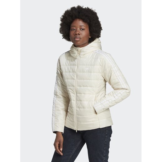 adidas Kurtka przejściowa Premium HK5251 Beżowy Slim Fit ze sklepu MODIVO w kategorii Kurtki damskie - zdjęcie 182636272