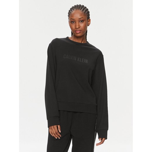 Calvin Klein Bluza 000QS7154E Czarny Regular Fit ze sklepu MODIVO w kategorii Bluzy damskie - zdjęcie 182636292