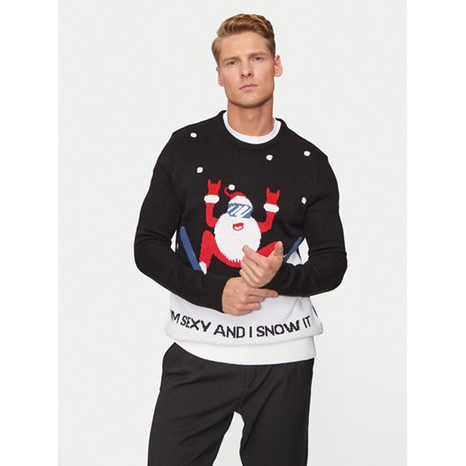 Only & Sons Sweter Xmas 22031170 Czarny Regular Fit ze sklepu MODIVO w kategorii Swetry męskie - zdjęcie 182636343