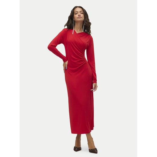 Vero Moda Sukienka koktajlowa Rasmine 10317033 Czerwony Slim Fit ze sklepu MODIVO w kategorii Sukienki - zdjęcie 182636363