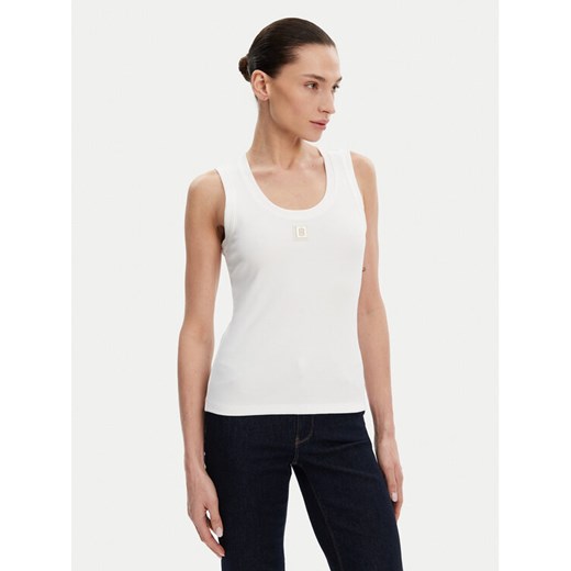 Fracomina Top FP25ST2001J40101 Biały Slim Fit ze sklepu MODIVO w kategorii Bluzki damskie - zdjęcie 182636410