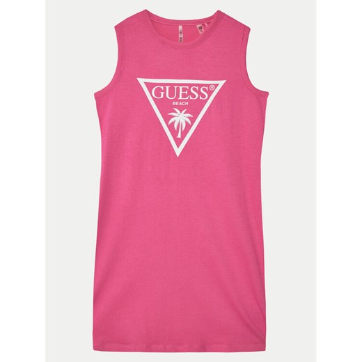Guess Sukienka codzienna J4GK35JA914 Różowy Regular Fit ze sklepu MODIVO w kategorii Sukienki dziewczęce - zdjęcie 182636463