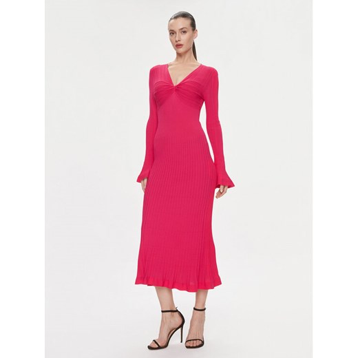 TWINSET Sukienka dzianinowa 241TP3050 Różowy Regular Fit ze sklepu MODIVO w kategorii Sukienki - zdjęcie 182636503