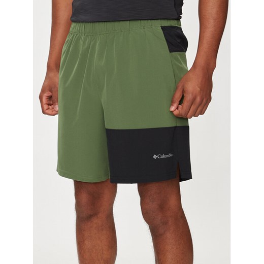 Columbia Szorty sportowe Columbia Hike™ Color Block Short 2072004 Zielony Active Columbia S MODIVO