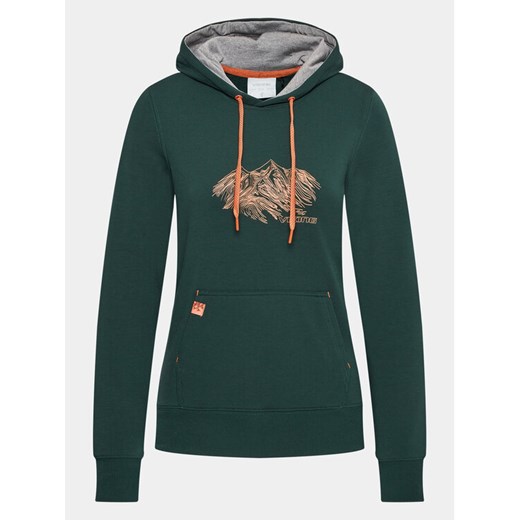 Viking Bluza Bamboo Panaka Hoodie Lady 730/25/8883 Zielony Regular Fit ze sklepu MODIVO w kategorii Bluzy damskie - zdjęcie 182636660