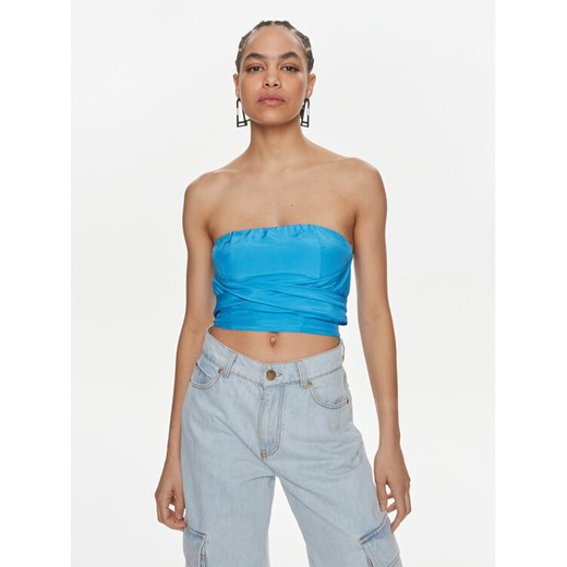 Patrizia Pepe Top 2C1541/A057-CA04 Niebieski Regular Fit ze sklepu MODIVO w kategorii Bluzki damskie - zdjęcie 182636714