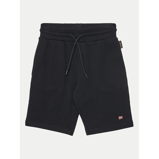 Napapijri Szorty sportowe Nalis NP0A4HK50411 S Czarny Regular Fit ze sklepu MODIVO w kategorii Spodenki chłopięce - zdjęcie 182636750