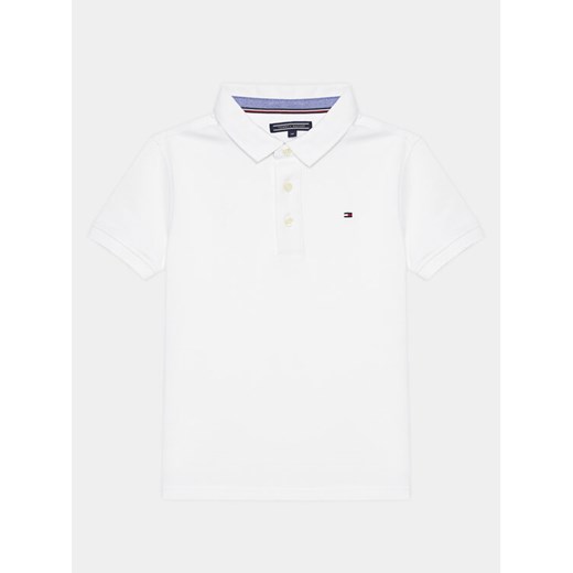 Tommy Hilfiger Polo KB0KB03975 Biały Regular Fit ze sklepu MODIVO w kategorii T-shirty chłopięce - zdjęcie 182636781