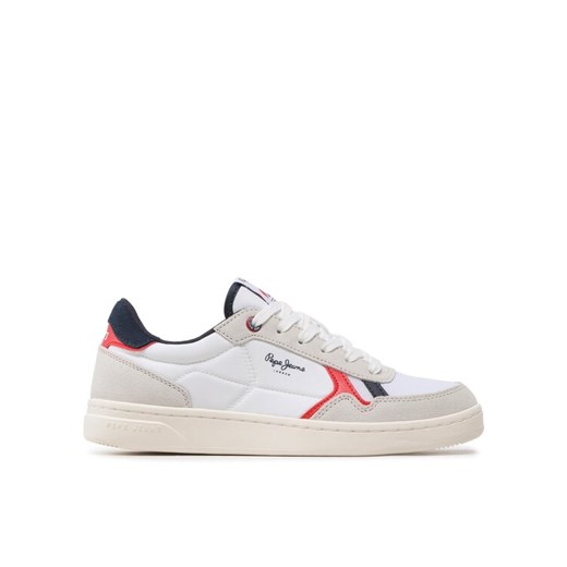 Pepe Jeans Sneakersy Kore Vintage M PMS30900 Biały ze sklepu MODIVO w kategorii Buty sportowe męskie - zdjęcie 182636853