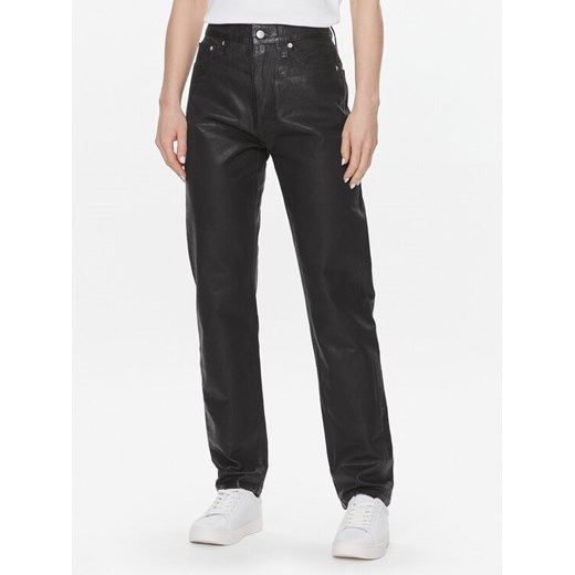 Calvin Klein Jeans Jeansy Authentic J20J222431 Czarny Straight Fit ze sklepu MODIVO w kategorii Jeansy damskie - zdjęcie 182636862