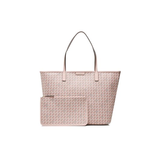 Tory Burch Torebka Basketweave Tote 145634 Różowy ze sklepu MODIVO w kategorii Torby Shopper bag - zdjęcie 182636904