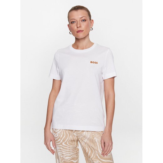 Boss T-Shirt 50489525 Biały Regular Fit ze sklepu MODIVO w kategorii Bluzki damskie - zdjęcie 182637051