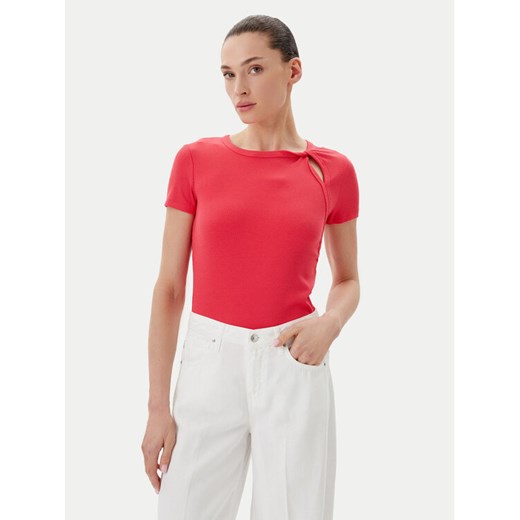 DKNY T-Shirt P51H8APJ Koralowy Regular Fit ze sklepu MODIVO w kategorii Bluzki damskie - zdjęcie 182637061