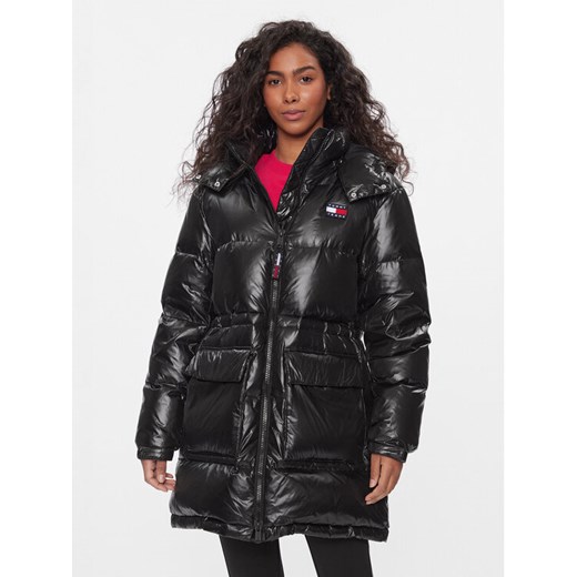 Tommy Jeans Kurtka puchowa Alaska DW0DW16573 Czarny Regular Fit ze sklepu MODIVO w kategorii Kurtki damskie - zdjęcie 182637113
