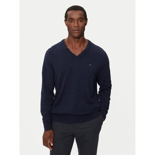 Tommy Hilfiger Sweter Pima Org Ctn MW0MW28047 Granatowy Regular Fit ze sklepu MODIVO w kategorii Swetry męskie - zdjęcie 182637132