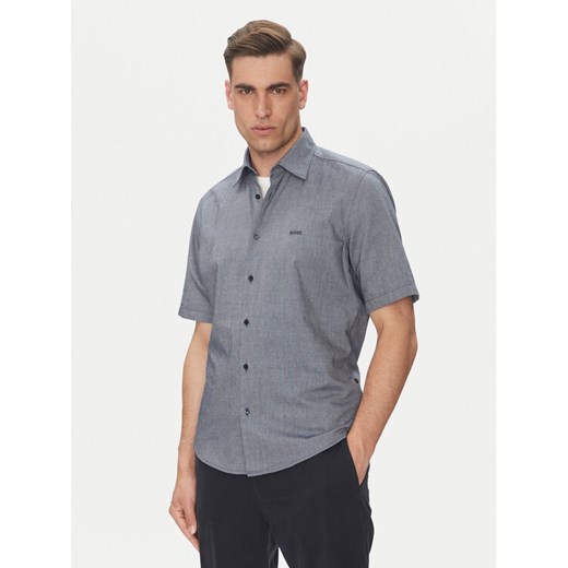 BOSS Koszula Rash_2 50537332 Granatowy Regular Fit ze sklepu MODIVO w kategorii Koszule męskie - zdjęcie 182637141