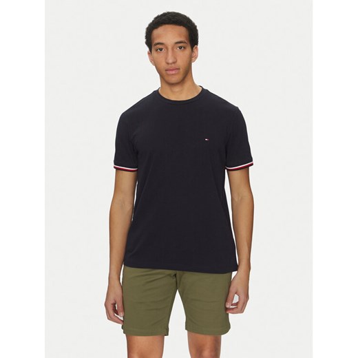 Tommy Hilfiger T-Shirt Global Stripe MW0MW38630 Granatowy Regular Fit ze sklepu MODIVO w kategorii T-shirty męskie - zdjęcie 182637172