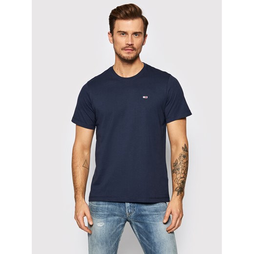 Tommy Jeans T-Shirt Classic DM0DM09598 Granatowy Regular Fit ze sklepu MODIVO w kategorii T-shirty męskie - zdjęcie 182637173
