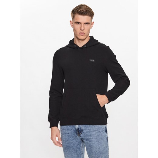 Guess Bluza M3YQ10 KBTP1 Czarny Regular Fit ze sklepu MODIVO w kategorii Bluzy męskie - zdjęcie 182637233