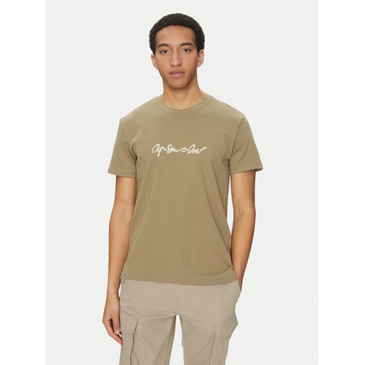 G-Star Raw T-Shirt G-Script D25150-C812 Zielony Regular Fit ze sklepu MODIVO w kategorii T-shirty męskie - zdjęcie 182637252