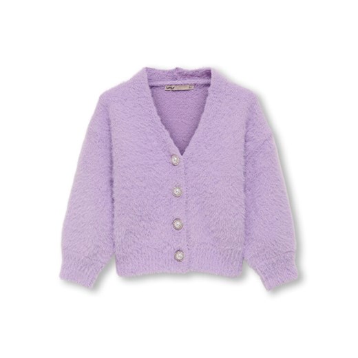 Kids ONLY Kardigan 15306473 Fioletowy Regular Fit ze sklepu MODIVO w kategorii Swetry dziewczęce - zdjęcie 182637322