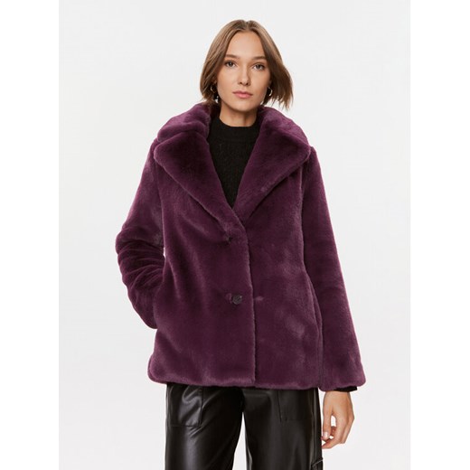 Guess Futro Corinne W3BL57 WFSI0 Fioletowy Regular Fit ze sklepu MODIVO w kategorii Futra damskie - zdjęcie 182637323