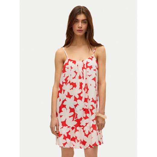 Vero Moda Sukienka letnia Dicthe 10323634 Czerwony Regular Fit ze sklepu MODIVO w kategorii Sukienki - zdjęcie 182637392
