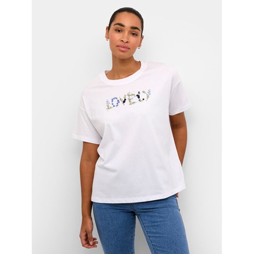 Kaffe T-Shirt Firia 10508406 Biały Regular Fit ze sklepu MODIVO w kategorii Bluzki damskie - zdjęcie 182637444