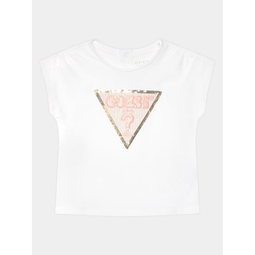 Guess T-Shirt K4GI11 K6YW4 Biały Regular Fit ze sklepu MODIVO w kategorii Bluzki dziewczęce - zdjęcie 182637493