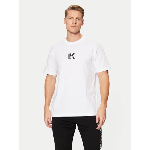 Karl Lagerfeld Jeans T-Shirt A1M17044 Biały Regular Fit ze sklepu MODIVO w kategorii T-shirty męskie - zdjęcie 182637512