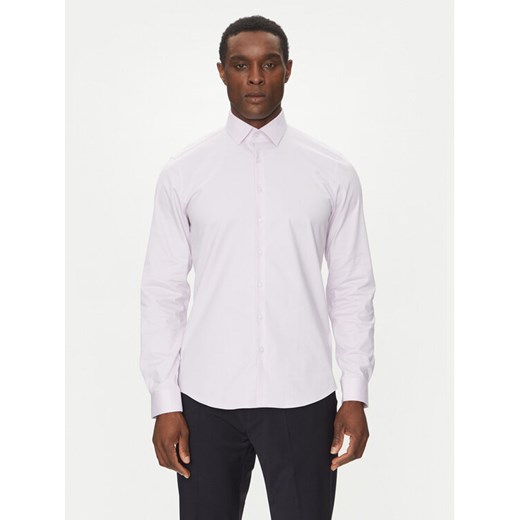 Calvin Klein Koszula K10K114298 Fioletowy Slim Fit ze sklepu MODIVO w kategorii Koszule męskie - zdjęcie 182637582