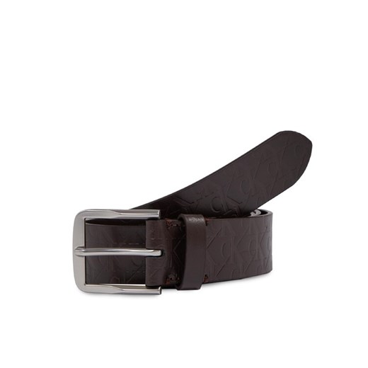 Calvin Klein Jeans Pasek Męski Classic Flat Lthr Belt 35Mm Aop K50K511518 Brązowy ze sklepu MODIVO w kategorii Paski męskie - zdjęcie 182637593
