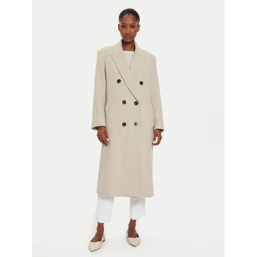 Marella Płaszcz wełniany Acacia 2423016014 Beżowy Regular Fit ze sklepu MODIVO w kategorii Płaszcze damskie - zdjęcie 182637600