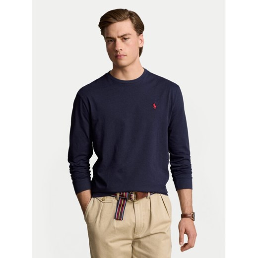 Polo Ralph Lauren Longsleeve 710671467057 Granatowy Classic Fit ze sklepu MODIVO w kategorii T-shirty męskie - zdjęcie 182637623