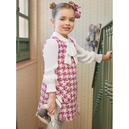 Abel & Lula Sukienka elegancka 5527 Różowy Regular Fit ze sklepu MODIVO w kategorii Sukienki dziewczęce - zdjęcie 182637631