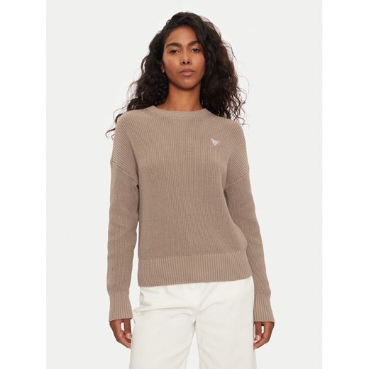 Guess Sweter W4BR08 Z3HM1 Beżowy Regular Fit Guess XS MODIVO