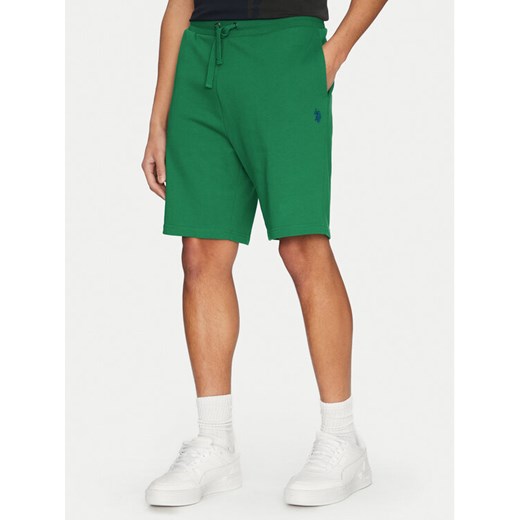 U.S. Polo Assn. Szorty sportowe MUP3354 Zielony Regular Fit ze sklepu MODIVO w kategorii Spodenki męskie - zdjęcie 182637663