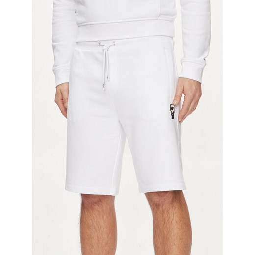 KARL LAGERFELD Szorty sportowe 705032 542900 Biały Regular Fit ze sklepu MODIVO w kategorii Spodenki męskie - zdjęcie 182637772
