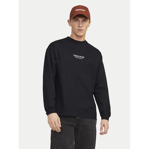 Jack&Jones Longsleeve Vesterbro 12251775 Czarny Loose Fit ze sklepu MODIVO w kategorii T-shirty męskie - zdjęcie 182637790