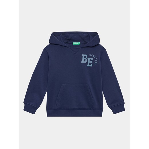 United Colors Of Benetton Bluza 3J68G200E Granatowy Regular Fit ze sklepu MODIVO w kategorii Bluzy chłopięce - zdjęcie 182637824